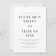 はっきりした文字白黒シックモダン結婚ズ