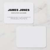 はっきりした文字白黒スタイリッシュモダンプロフェッショナル 名刺 (正面/裏面)