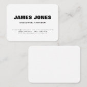 はっきりした文字白黒スタイリッシュモダンプロフェッショナル 名刺 (正面/裏面)
