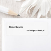 はっきりした文字白黒プパーソナライズされたランモダン ラベル (インサイチュ)