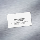 はっきりした文字白黒ユニークモダンプロフェッショナル マグネット名刺 (インサイチュ)