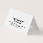 はっきりした文字白黒ユニークモダンプロフェッショナル 名刺 (正面)