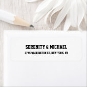 はっきりした文字結婚クリエイティブエレガント白黒 ラベル (インサイチュ)