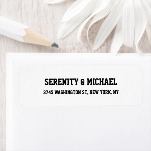 はっきりした文字結婚クリエイティブエレガント白黒 ラベル (インサイチュ)