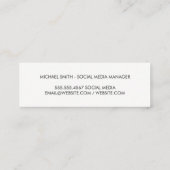 はっきりした文字 |こんにちは（グレー） スキニー名刺 (裏面)