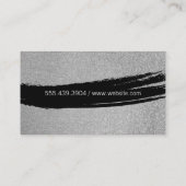 はっきりした文字/ブラックスブラシグリッター/ （シルバー） 名刺 (裏面)