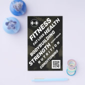 はっきりした斜スタイルインスパイアフィットネス チラシ (シングル)