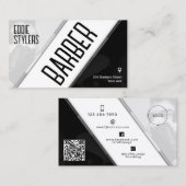 はっきりした斜白 名刺 (正面/裏面)