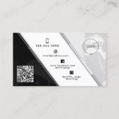 はっきりした斜白 名刺 (裏面)