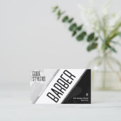 はっきりした斜白 名刺 (スタンド正面)