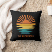 はっきりした日が差すことブラックオレンジ クッション (ブランケット)