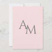 はっきりした日付ミニマルモダン結婚式招待状 招待状 (裏面)