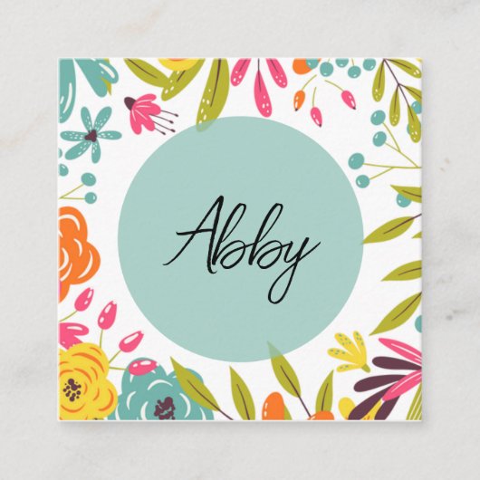 はっきりした明るいフローラ エンクロージャーカード (正面)