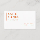 はっきりした明るい:オモダンレンジと白 名刺 (正面)