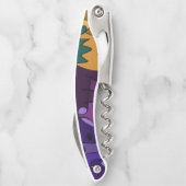 、はっきりした明るい、カラフルの抽象芸術の落書きの芸術 ソムリエナイフ (裏面)