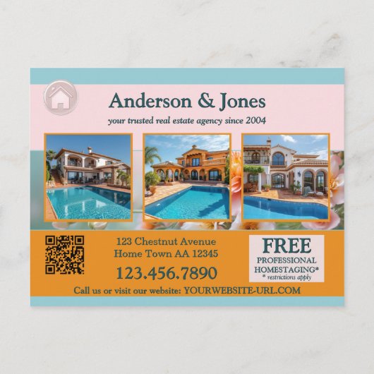 はっきりした春写実在真財産 ポストカード (裏面)