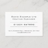 はっきりした暖房エ澄んンジニアデザイン 名刺 (裏面)