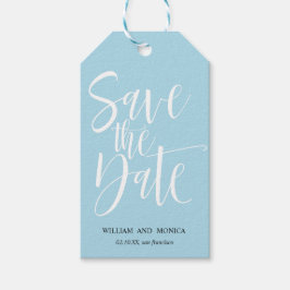 はっきりした書道ホワイト結婚AZUREモダン ギフトタグ