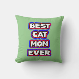 はっきりした最高のカラフル猫ママおもしろいタイポグラフィ クッション