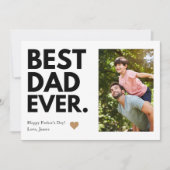 はっきりした最高のパパEver Father's Day写真 カード (正面)