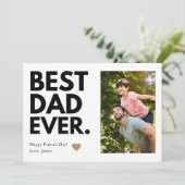 はっきりした最高のパパEver Father's Day写真 カード (スタンド正面)