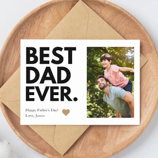 はっきりした最高のパパEver Father's Day写真 カード
