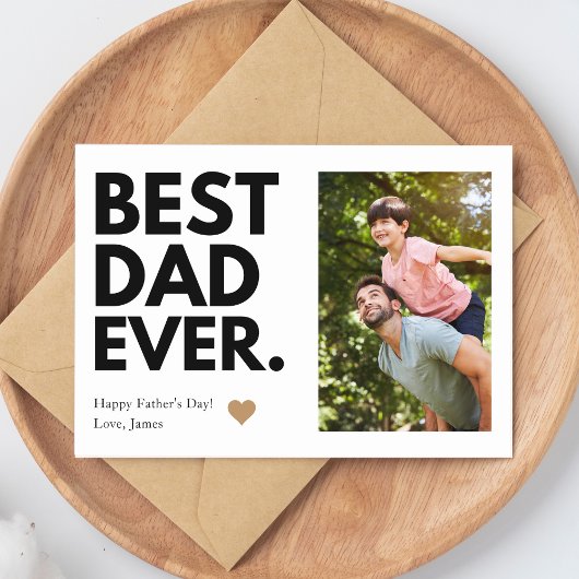 はっきりした最高のパパEver Father's Day写真 カード
