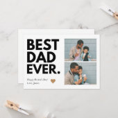 はっきりした最高のパパEver Father's Day数々の-Photo カード (正面/裏面インサイチュ)