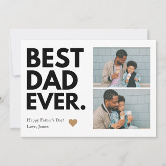 はっきりした最高のパパEver Father's Day数々の-Photo カード