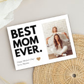 はっきりした最高の母の日の写真 カード