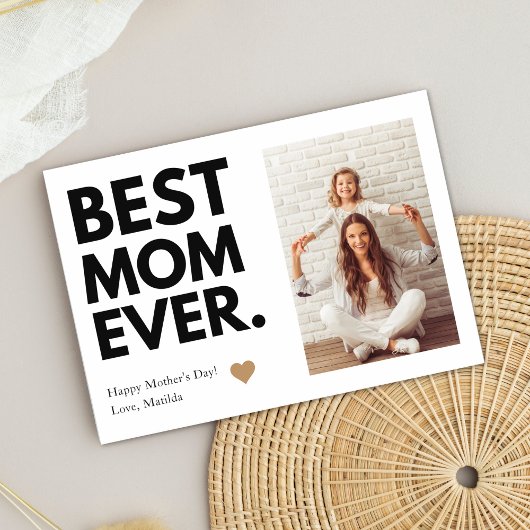 はっきりした最高の母の日の写真 カード
