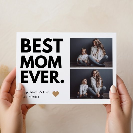 はっきりした最高の母の日数々の写真 カード