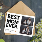 はっきりした最高の母の日数々の写真 カード