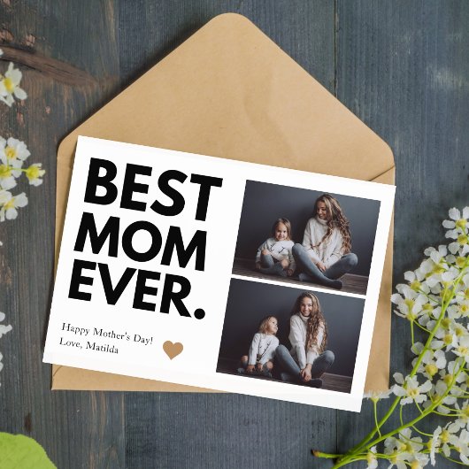 はっきりした最高の母の日数々の写真 カード