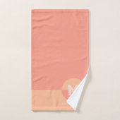 はっきりした桃モダンピンク幾何モノグラモダンム バスタオルセット (ハンドタオル)