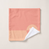 はっきりした桃モダンピンク幾何モノグラモダンム バスタオルセット (ウォッシュタオル)