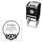 はっきりした植物パーソナライズされたモダン セルフインキングスタンプ (インサイチュ)