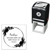 はっきりした植物パーソナライズされたモダン セルフインキングスタンプ (インサイチュ)