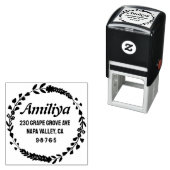 はっきりした植物パーソナライズされたモダン セルフインキングスタンプ (インサイチュ)