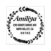 はっきりした植物パーソナライズされたモダン セルフインキングスタンプ (デザイン)