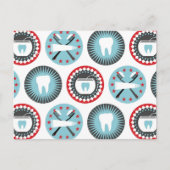 はっきりした歯科パターン – 歯科歯科衛生士 ポストカード (正面)