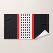 はっきりした水玉模様デザイン バスタオルセット (ハンドタオル)