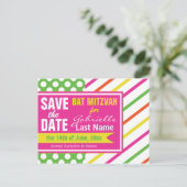 はっきりした水玉模様バルミツワー 案内ポストカード (スタンド正面)