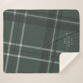 はっきりした狩人の緑のプパーソナライズされたライ シェルパブランケット (正面(横))