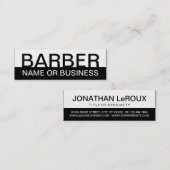 はっきりした理容師 スキニー名刺 (正面/裏面)