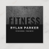 はっきりした男らしラフの濃いモダン色 スクエア名刺 (正面)