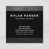 はっきりした男らしラフの濃いモダン色 スクエア名刺 (裏面)