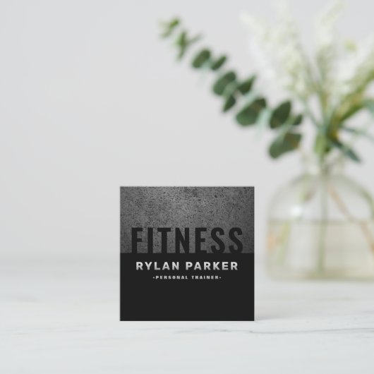 はっきりした男らしラフの濃いモダン色 スクエア名刺 (スタンド正面)