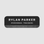 はっきりした男らし縁ど黒 名札 (正面)