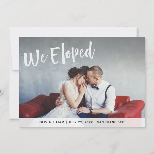 はっきりした白書の|写真発表を開始 招待状 (正面)